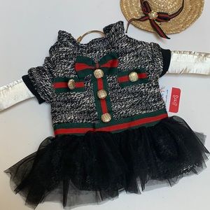 Gucci Style Dog Cat Dress Pet Clothes Costume MED